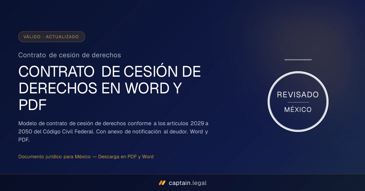 Contrato de cesión de derechos