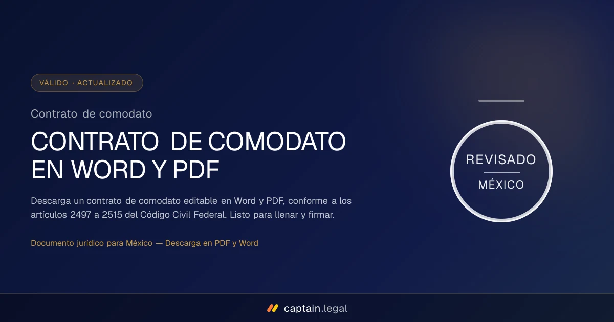 Contrato de comodato