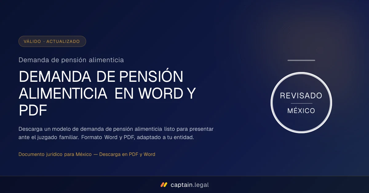Demanda de pensión alimenticia