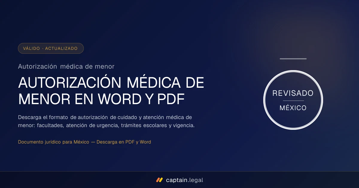 Autorización médica de menor