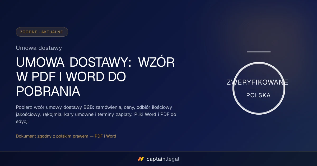 Umowa dostawy