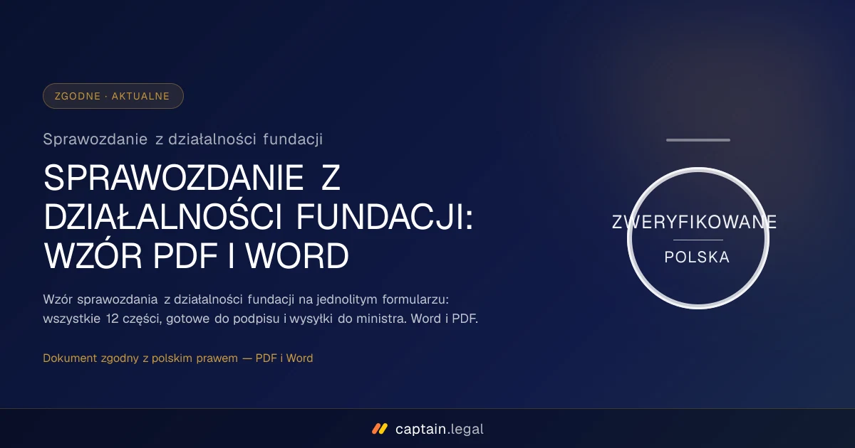 Sprawozdanie z działalności fundacji