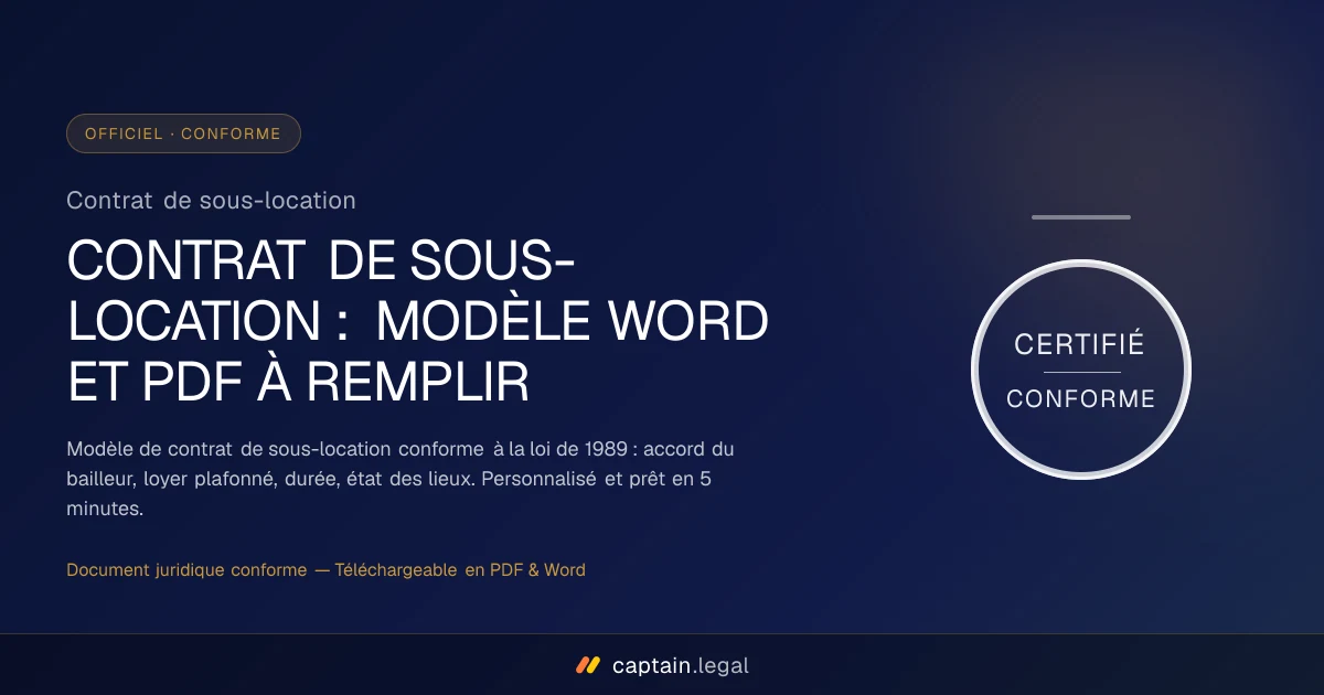 Contrat de sous-location