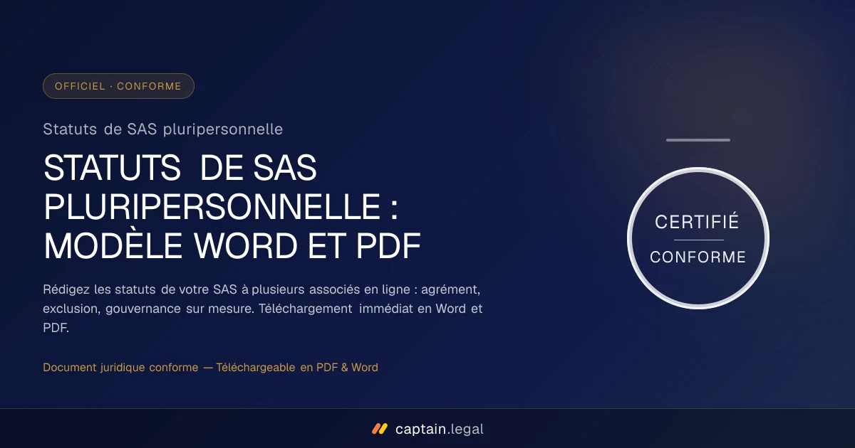 Statuts de SAS pluripersonnelle