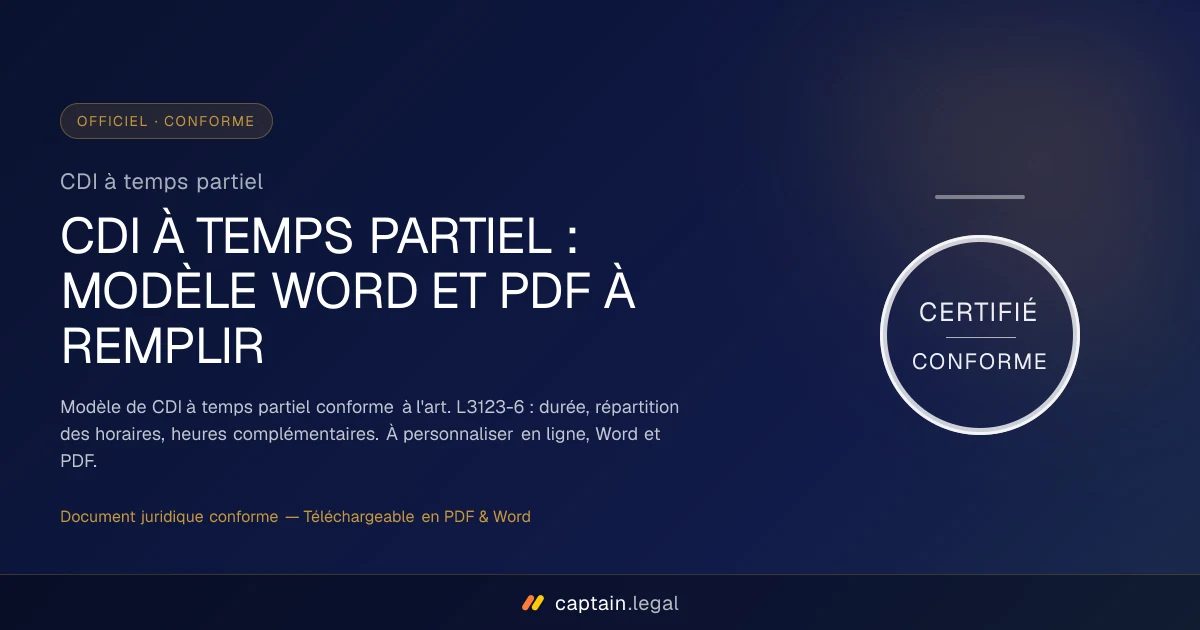 CDI à temps partiel