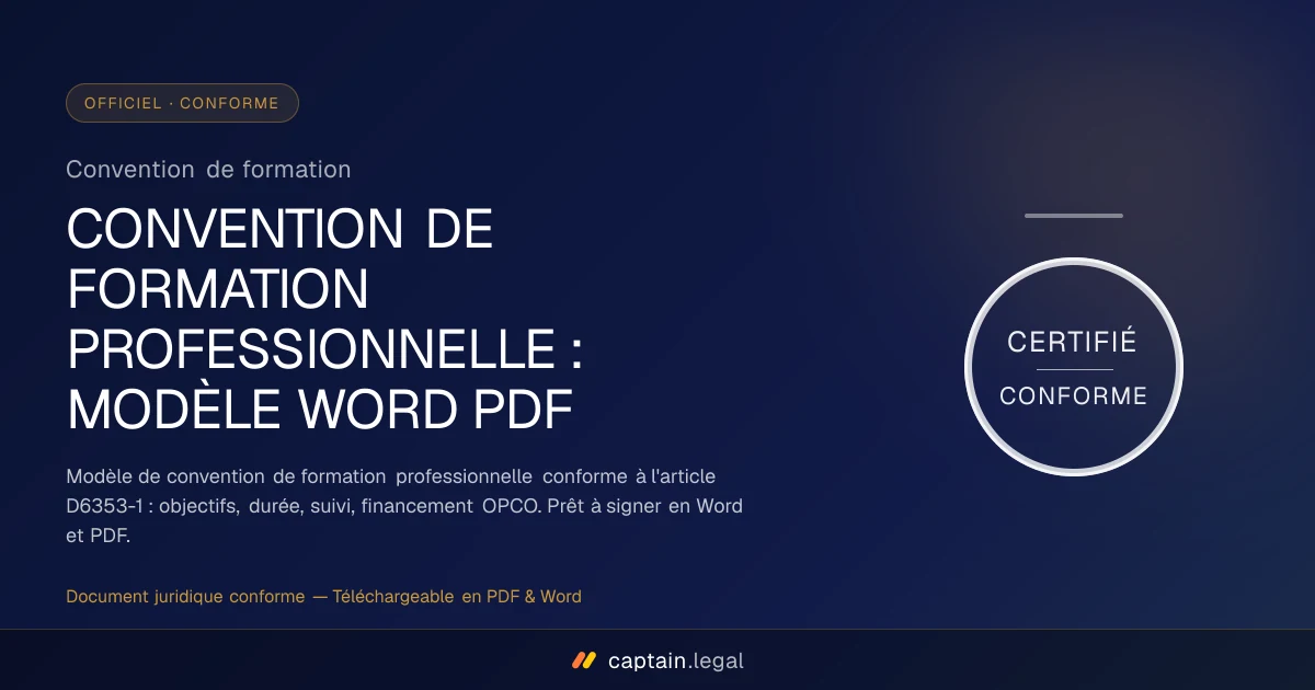 Convention de formation