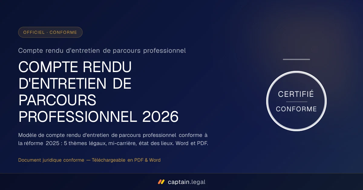 Compte rendu d'entretien de parcours professionnel