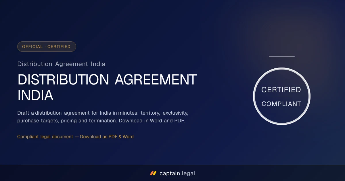 Distribution Agreement India
