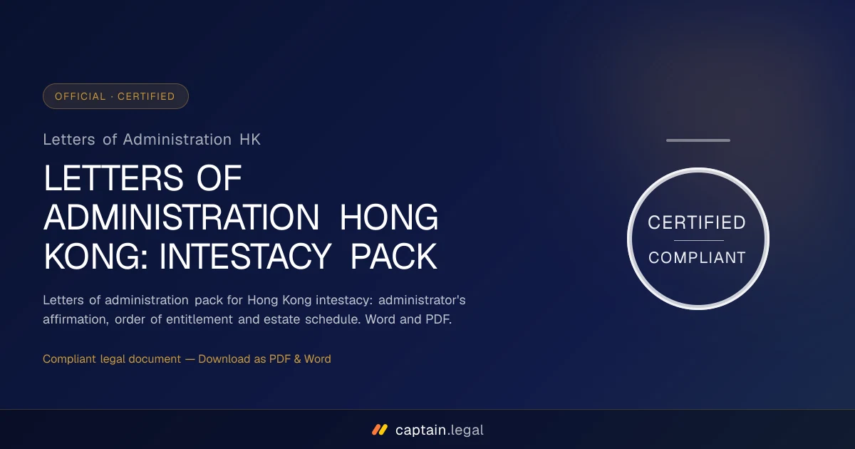 Letters of Administration HK
