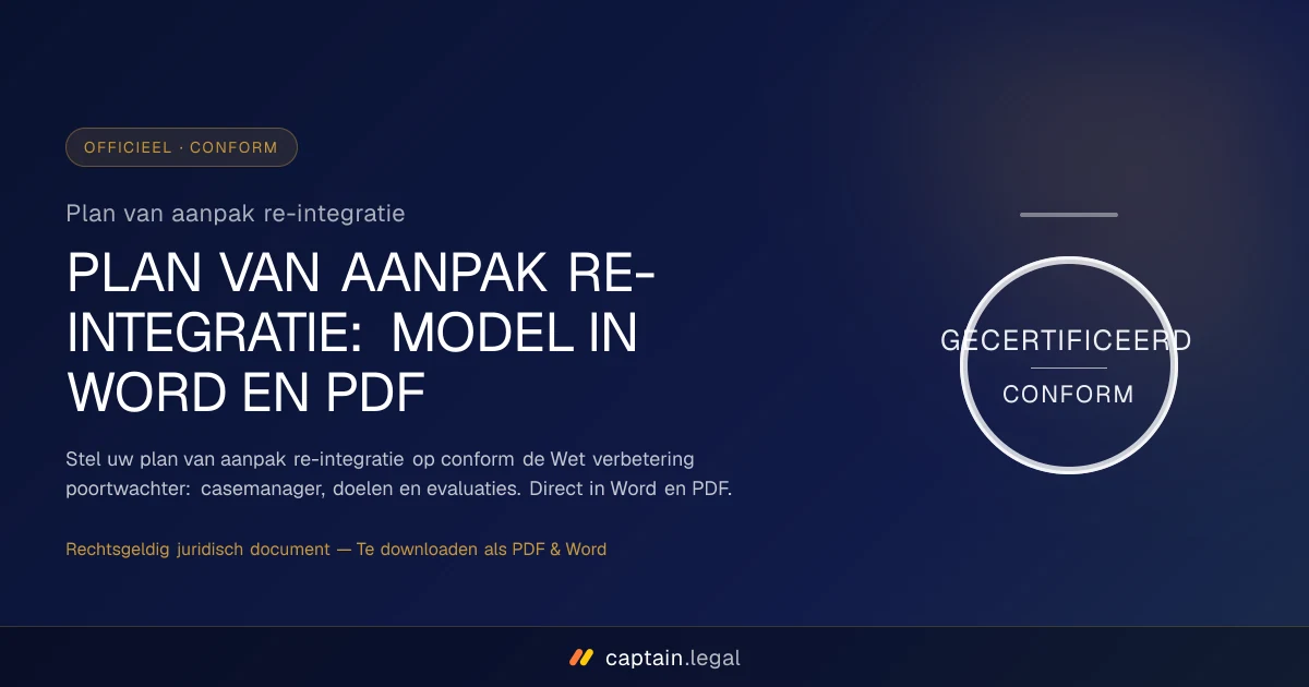 Plan van aanpak re-integratie