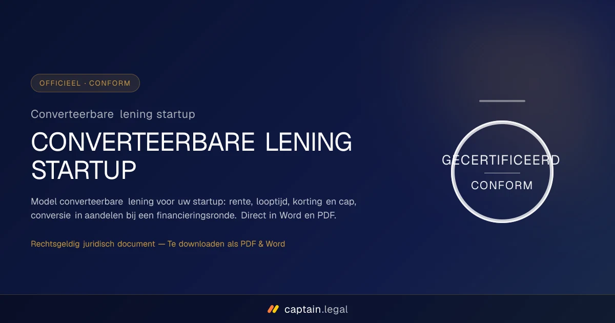 Converteerbare lening startup
