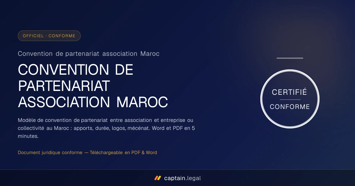 Convention de partenariat association Maroc