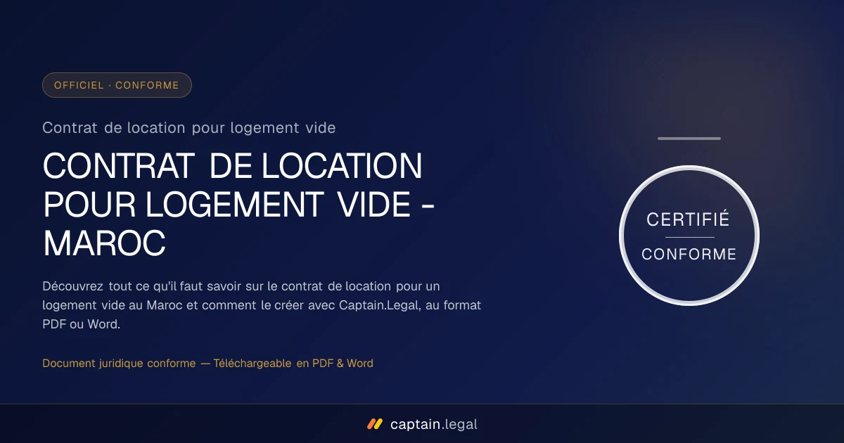Contrat de location pour logement vide