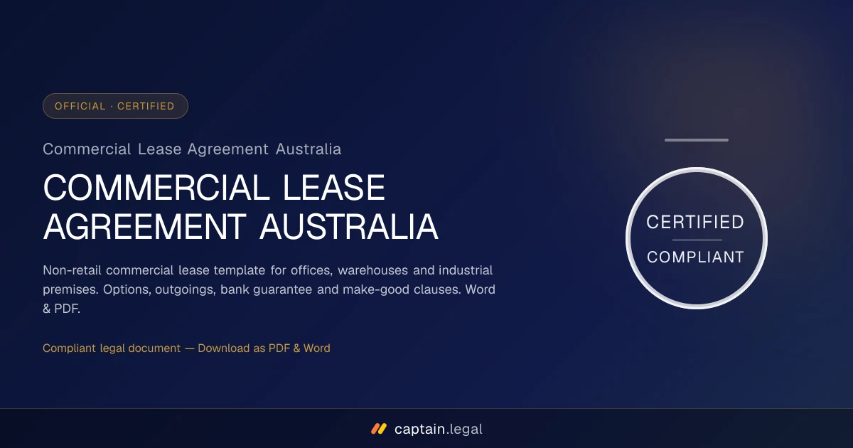 Commercial Lease Agreement Australia