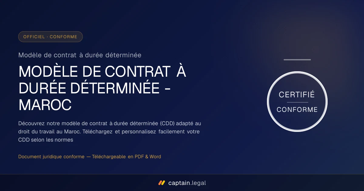 Modèle de contrat à durée déterminée