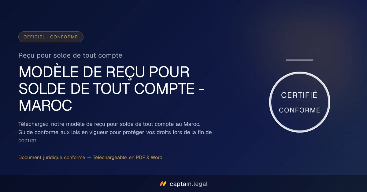 Reçu pour solde de tout compte