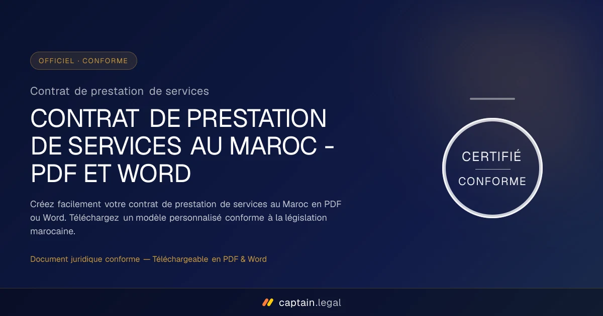 Contrat de prestation de services