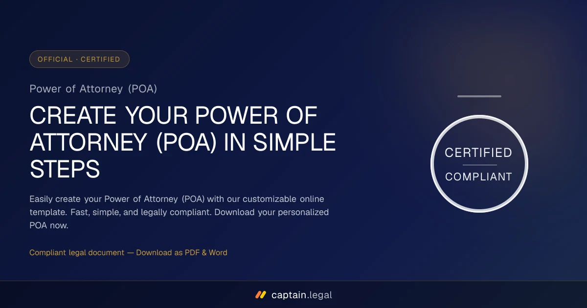 Power of Attorney (POA)