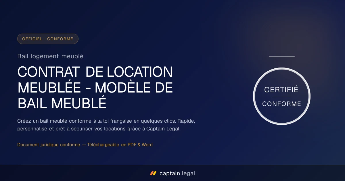 Bail logement meublé