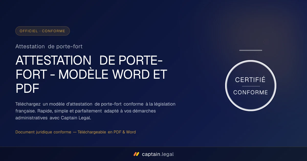 Attestation de porte-fort