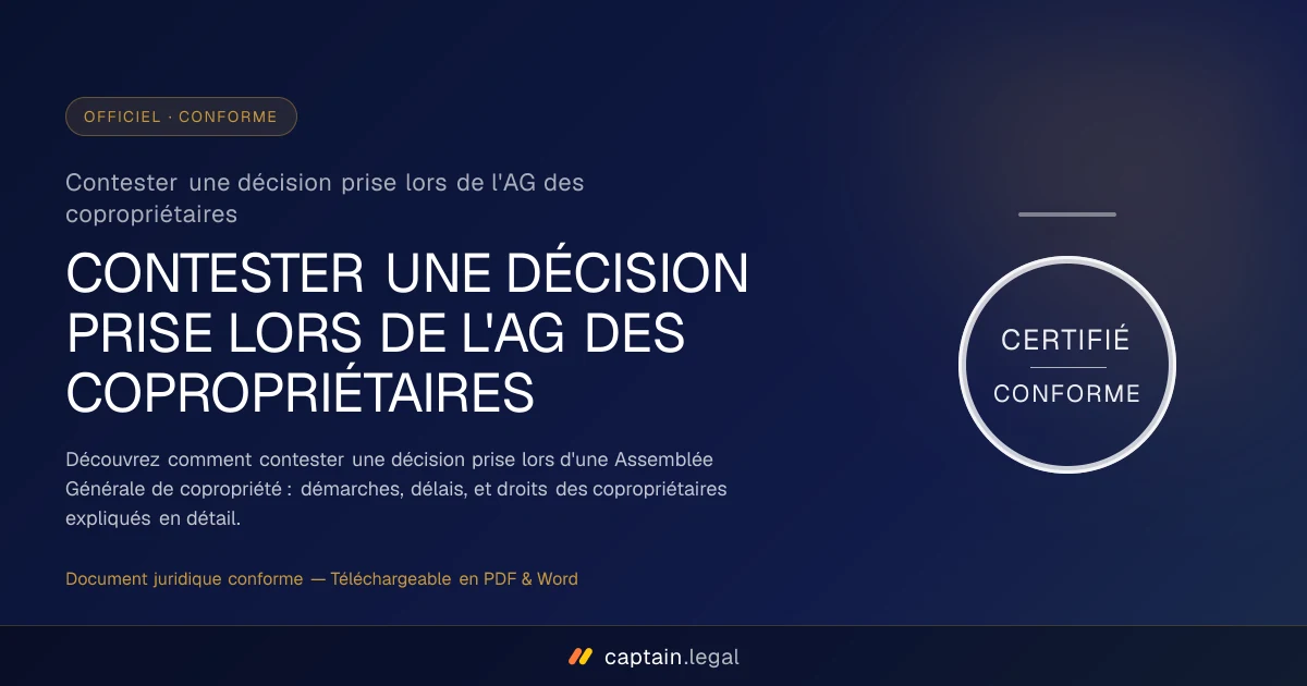 Contester une décision prise lors de l'AG des copropriétaires