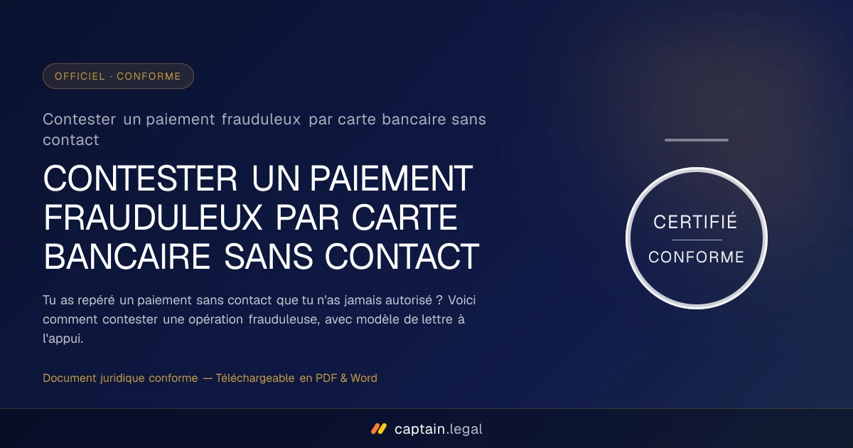 Contester un paiement frauduleux par carte bancaire sans contact