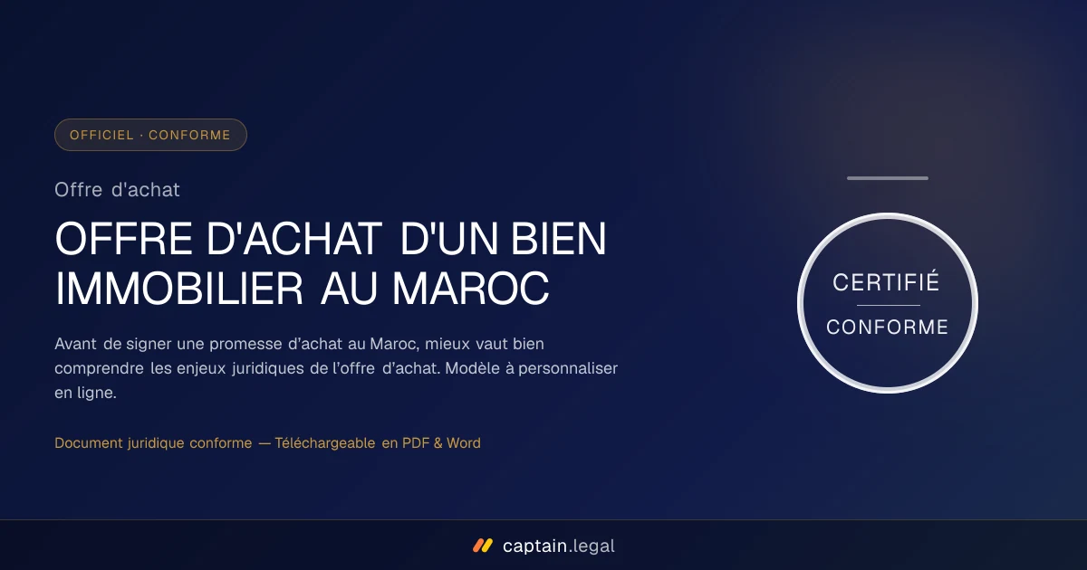 Offre d'achat