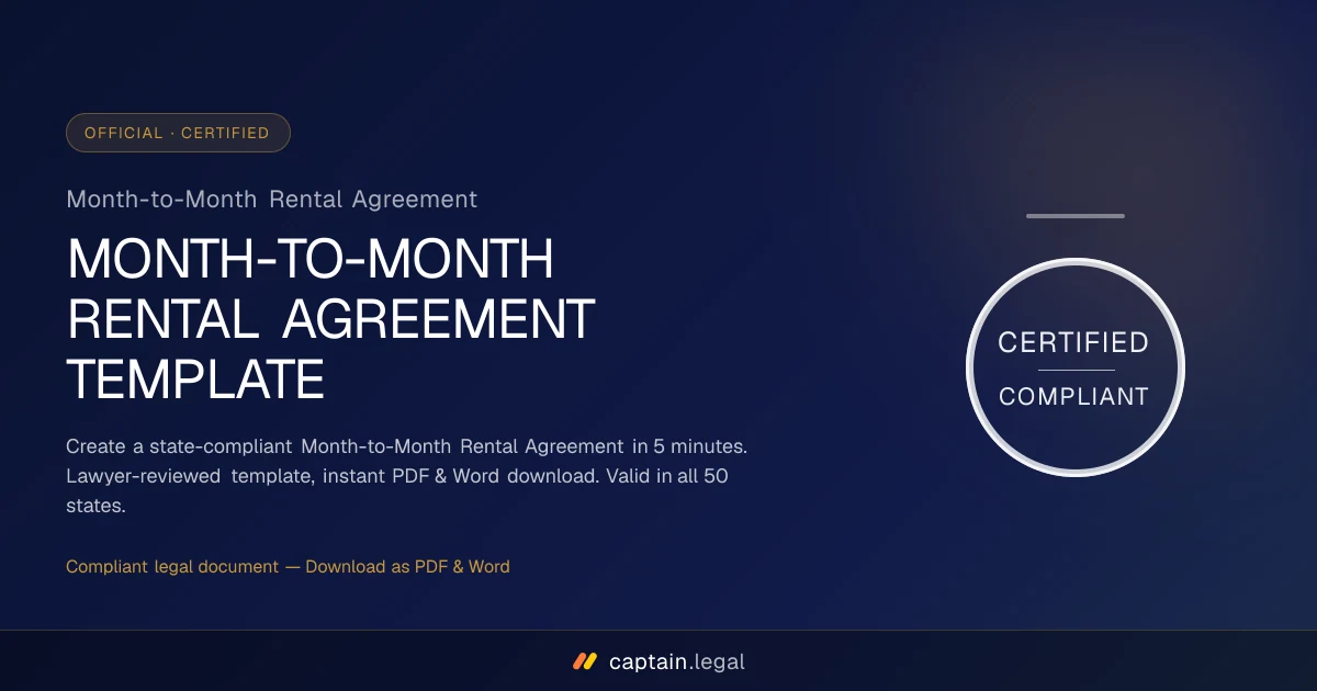 Month-to-Month Rental Agreement