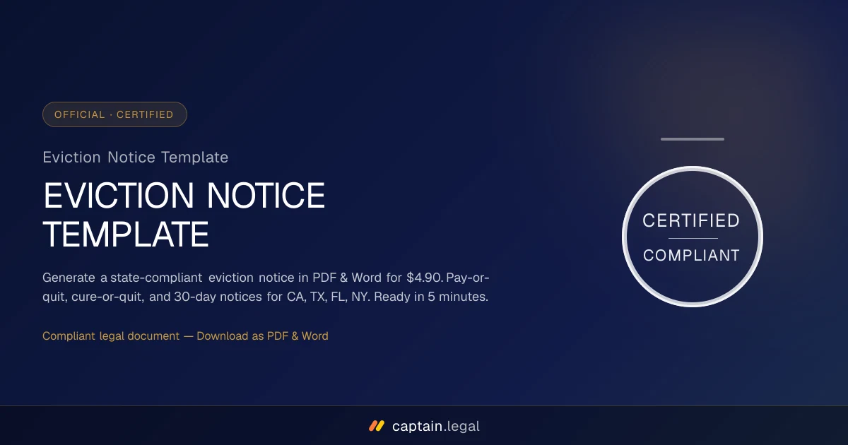 Eviction Notice Template
