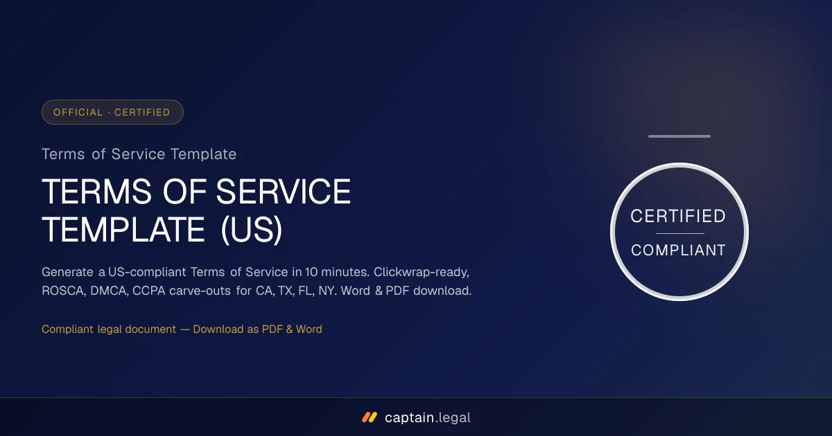Terms of Service Template