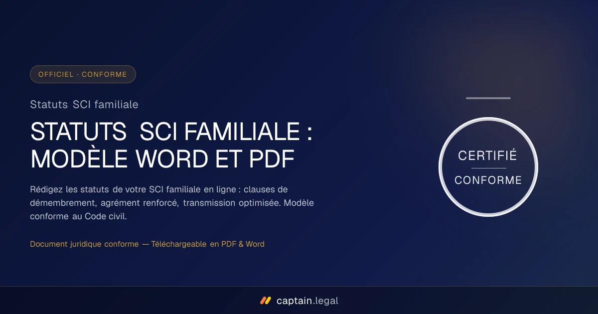 Statuts SCI familiale