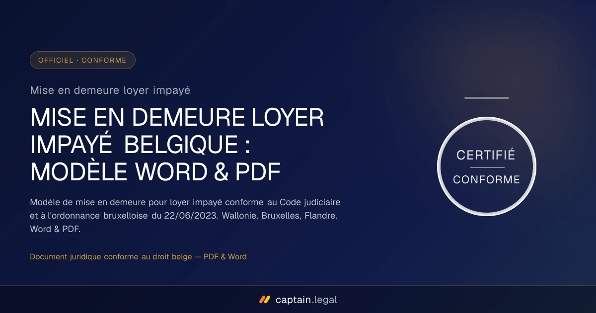 Mise en demeure loyer impayé