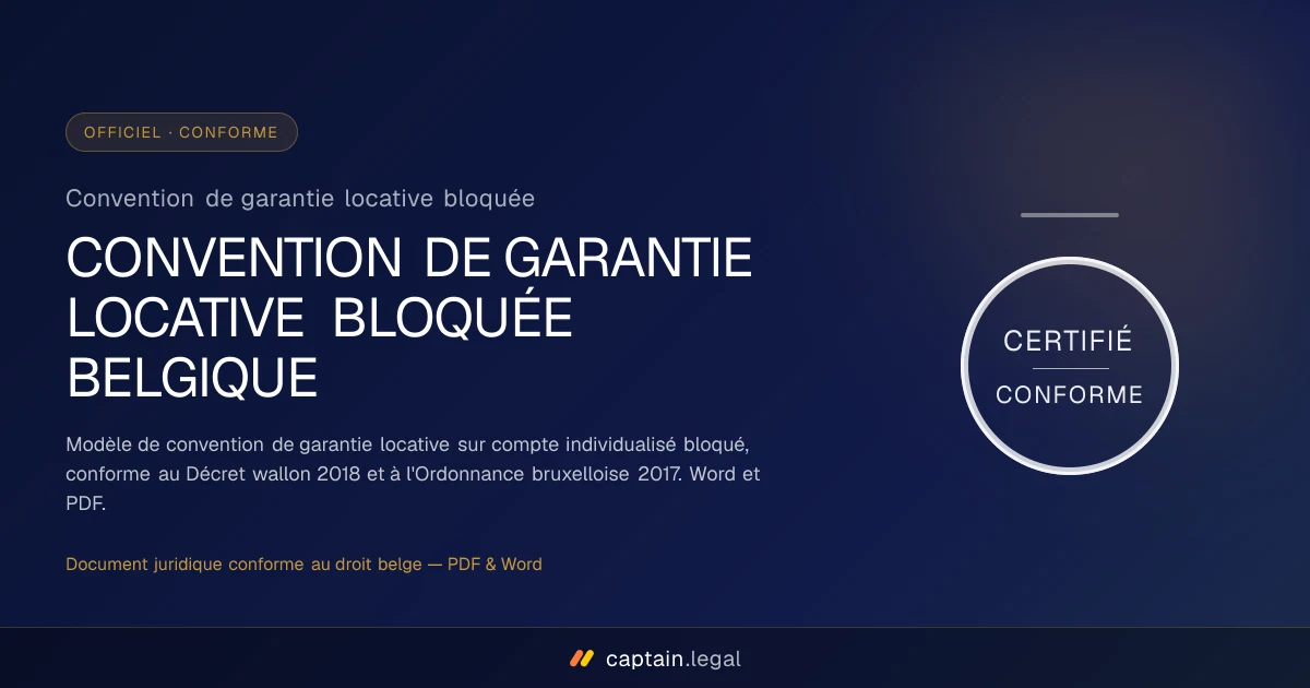 Convention de garantie locative bloquée