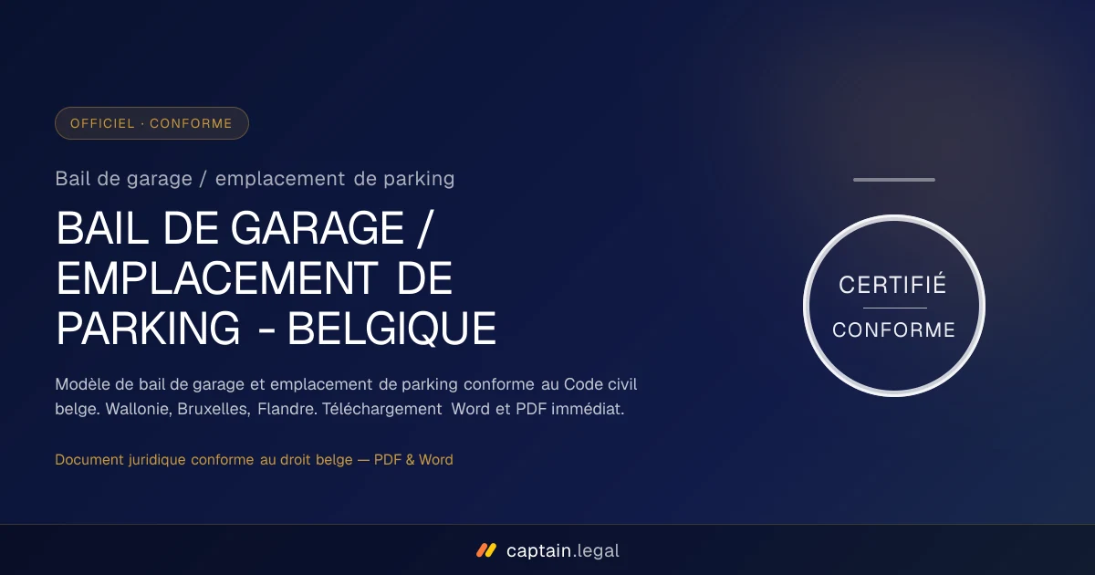 Bail de garage / emplacement de parking