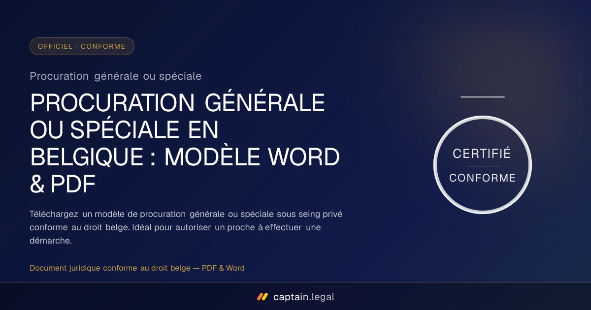 Procuration générale ou spéciale