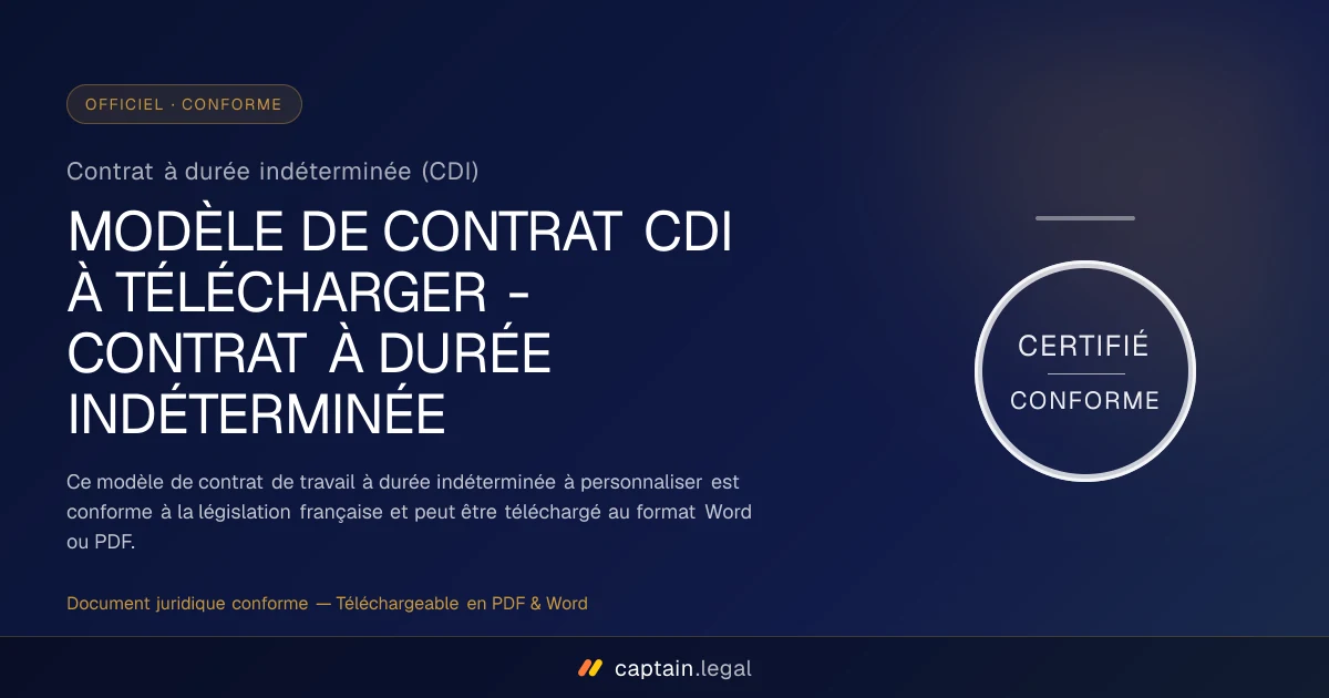 Contrat à durée indéterminée (CDI)