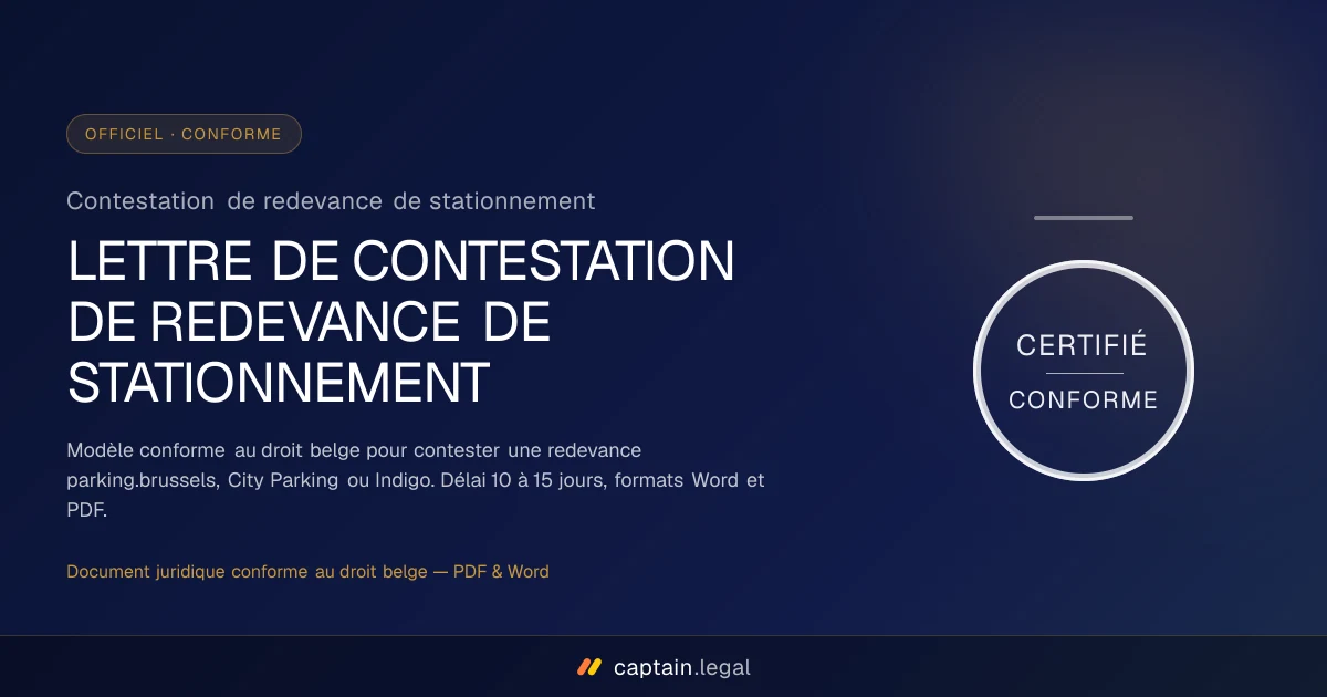 Contestation de redevance de stationnement