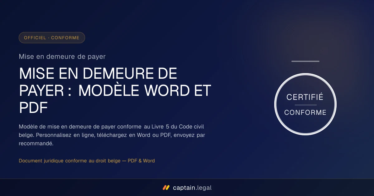 Mise en demeure de payer