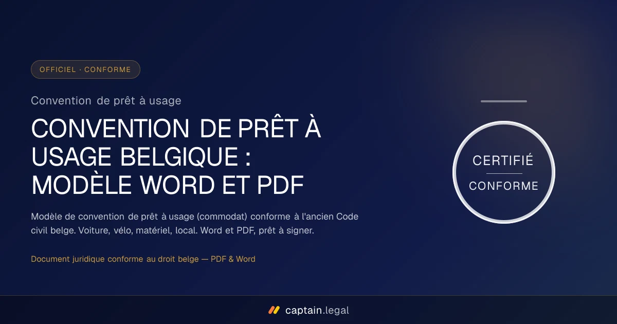Convention de prêt à usage