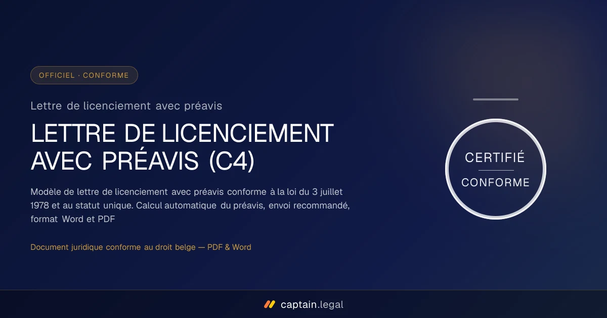 Lettre de licenciement avec préavis