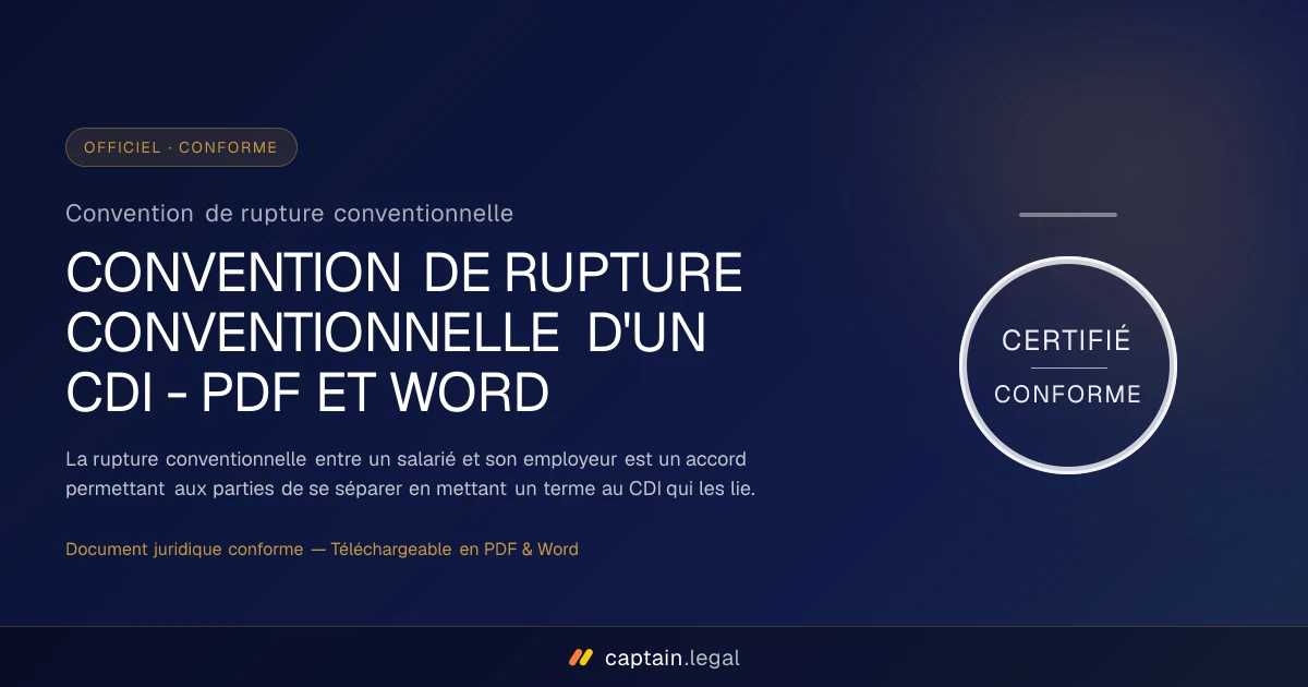 Convention de rupture conventionnelle