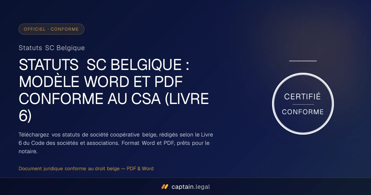 Statuts SC Belgique