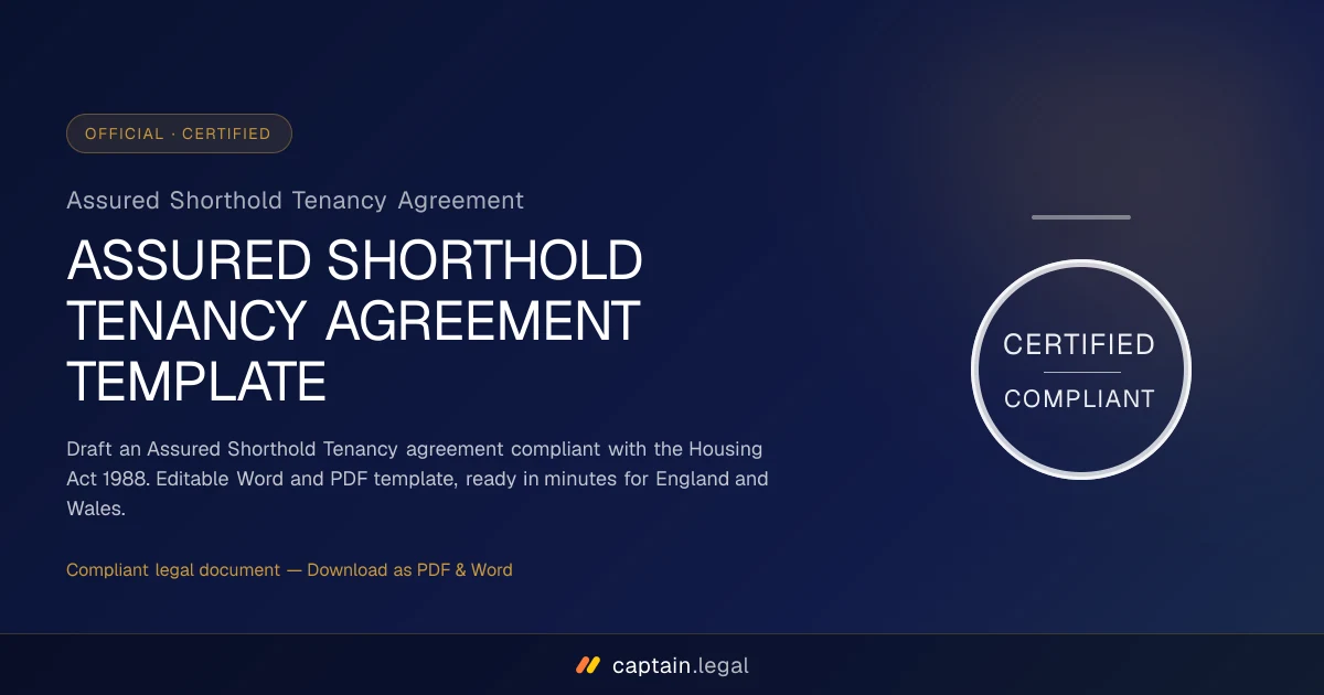 Assured Shorthold Tenancy Agreement