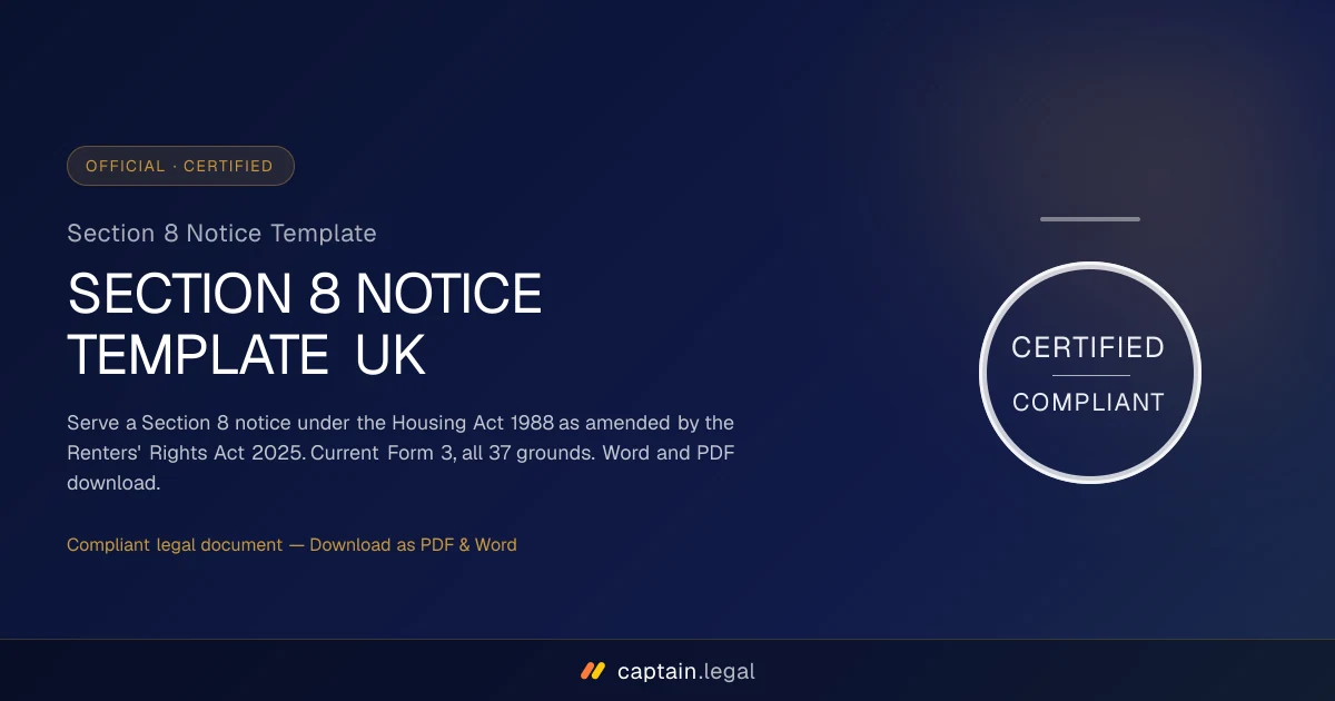Section 8 Notice Template