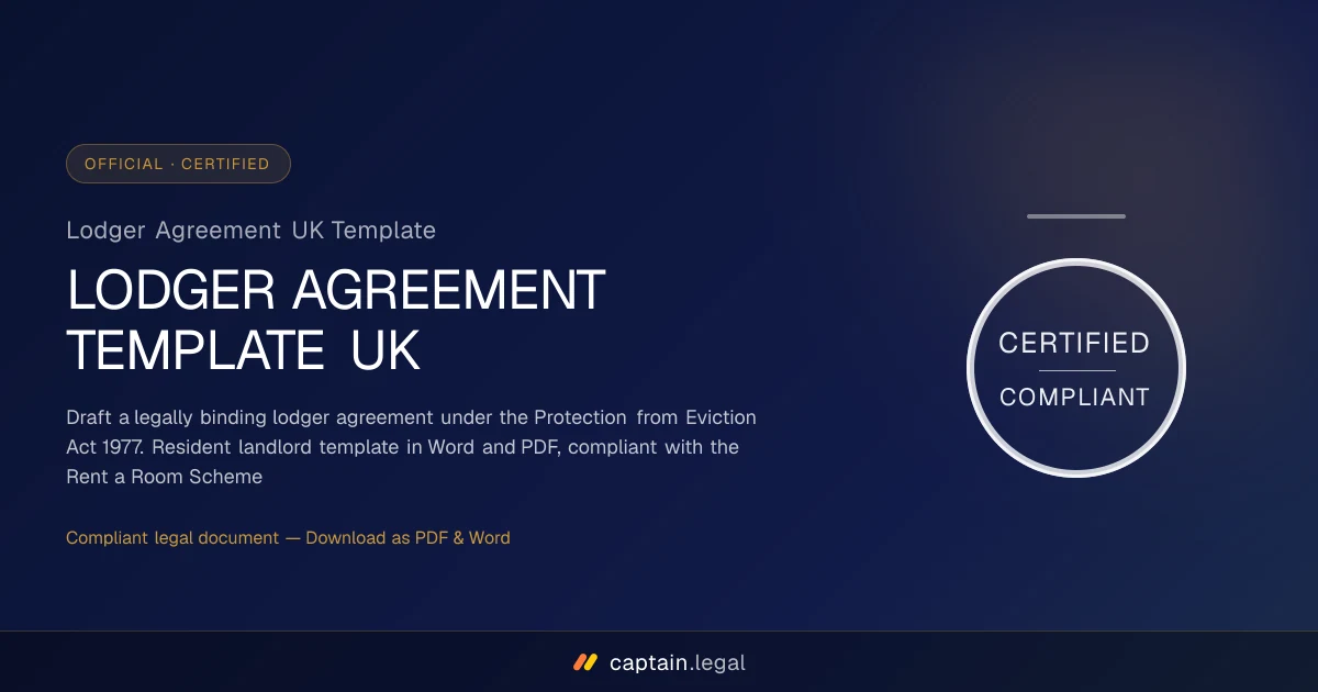Lodger Agreement UK Template