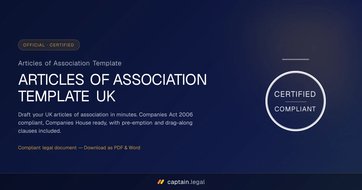 Articles of Association Template
