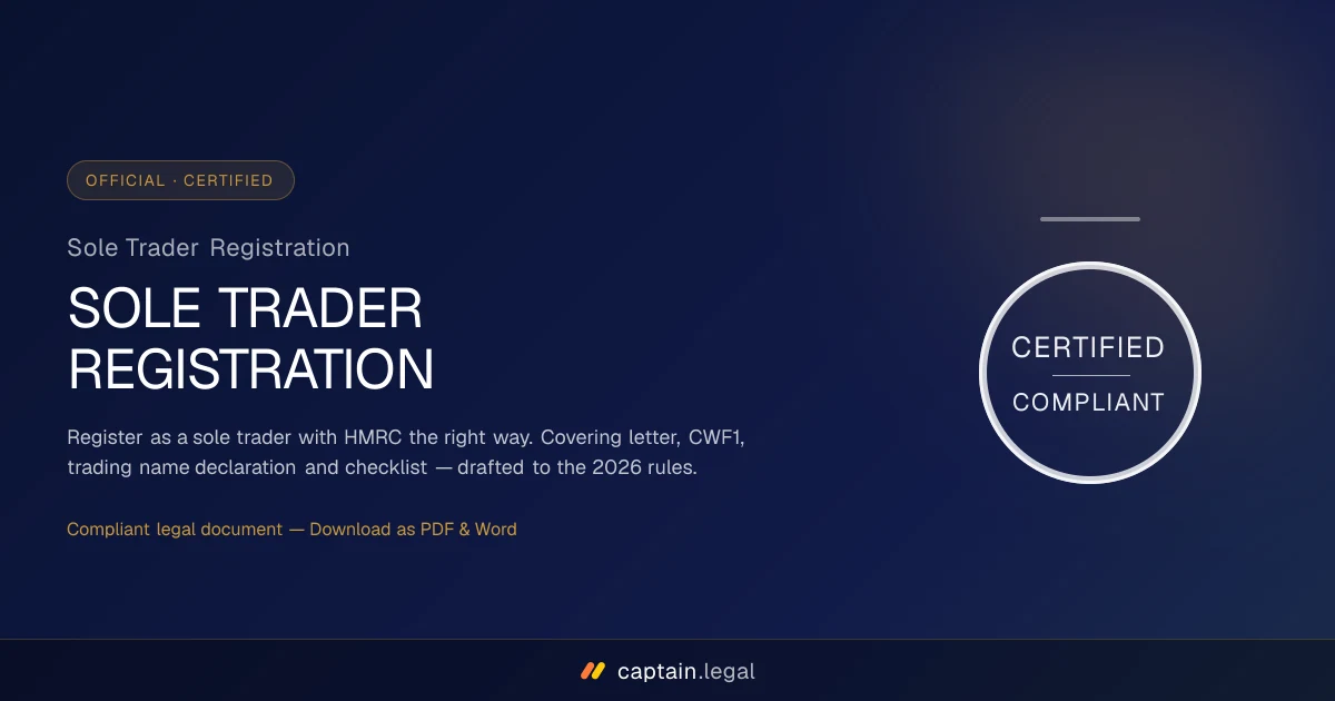 Sole Trader Registration