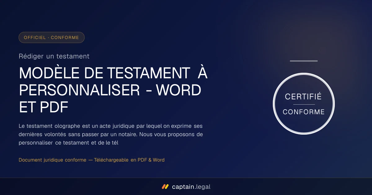 Rédiger un testament