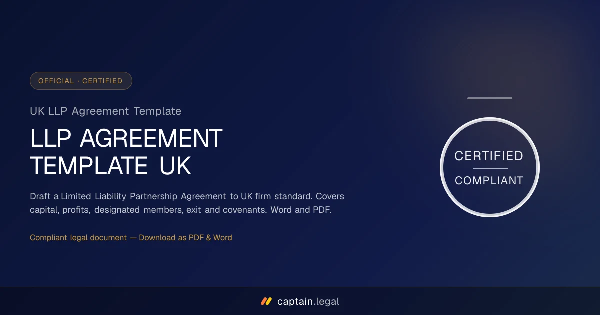 UK LLP Agreement Template