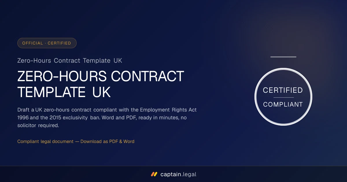 Zero-Hours Contract Template UK